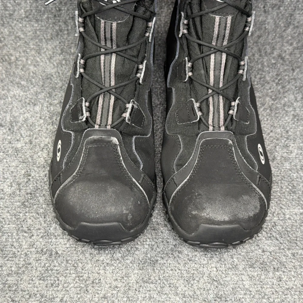 Salomon Snow Trip Winter Boots Mens 11.5 Black Waterproof Thinsulate Oudoor Snow